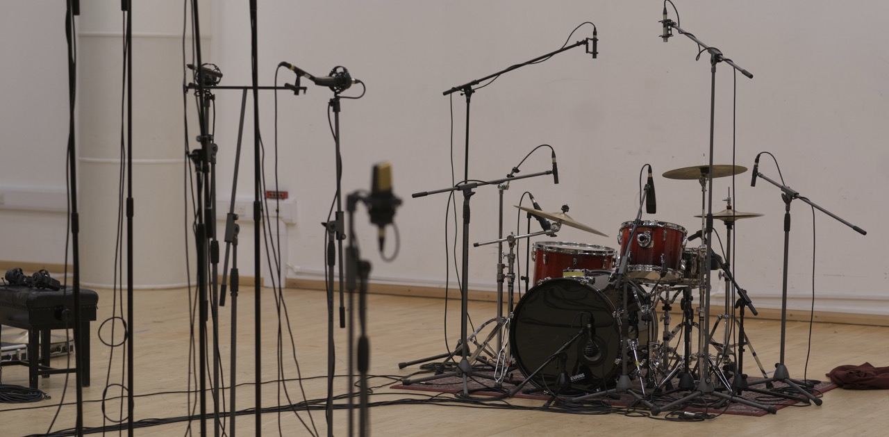 Drum microphone array in Phipps Hall